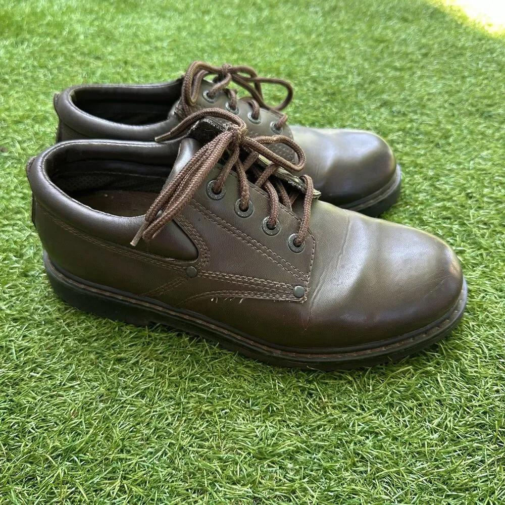 Vintage Y2K Faded‎ Glory Oxford Shoes Mens Size 8.5 Chunky Brown Lace Up